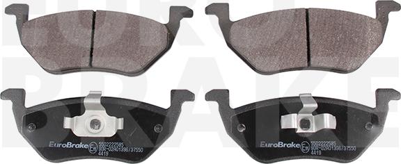 Eurobrake 5502222585 - Тормозные колодки, дисковые, комплект autosila-amz.com