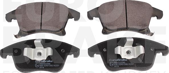 Eurobrake 5502222586 - Тормозные колодки, дисковые, комплект autosila-amz.com