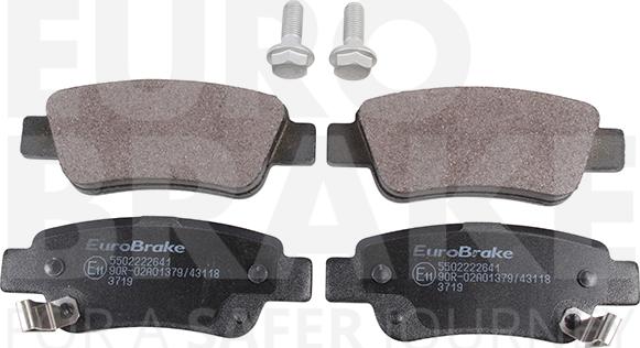 Eurobrake 5502222641 - Тормозные колодки, дисковые, комплект autosila-amz.com