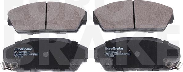 Eurobrake 5502222612 - Тормозные колодки, дисковые, комплект autosila-amz.com