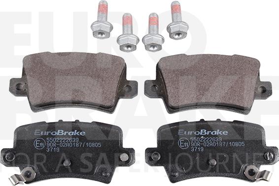 Eurobrake 5502222639 - Тормозные колодки, дисковые, комплект autosila-amz.com