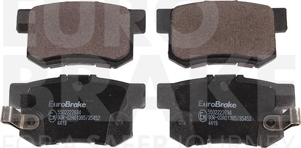 Eurobrake 5502222634 - Тормозные колодки, дисковые, комплект autosila-amz.com