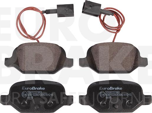 Eurobrake 5502222393 - Тормозные колодки, дисковые, комплект autosila-amz.com