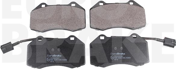 Eurobrake 5502222397 - Тормозные колодки, дисковые, комплект autosila-amz.com