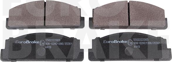 Eurobrake 5502222305 - Тормозные колодки, дисковые, комплект autosila-amz.com