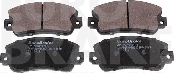 Eurobrake 5502222314 - Тормозные колодки, дисковые, комплект autosila-amz.com