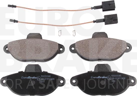 Eurobrake 5502222385 - Тормозные колодки, дисковые, комплект autosila-amz.com