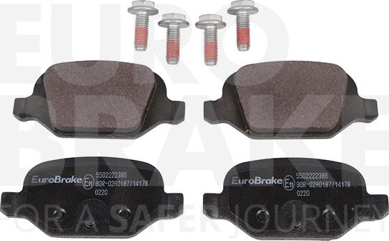 Eurobrake 5502222386 - (Производитель: EUROBRAKE) Тормозные колодки дисковые задние autosila-amz.com