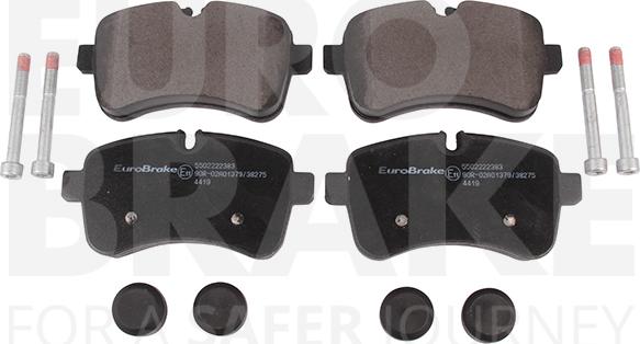 Eurobrake 5502222383 - Тормозные колодки, дисковые, комплект autosila-amz.com