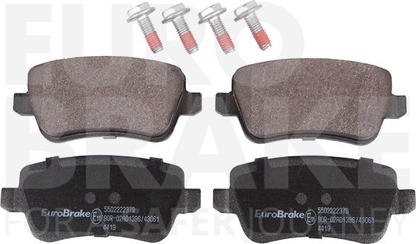 Eurobrake 5502222379 - Тормозные колодки, дисковые, комплект autosila-amz.com