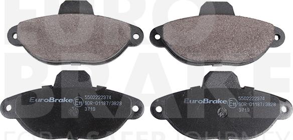 Eurobrake 5502222374 - Тормозные колодки, дисковые, комплект autosila-amz.com