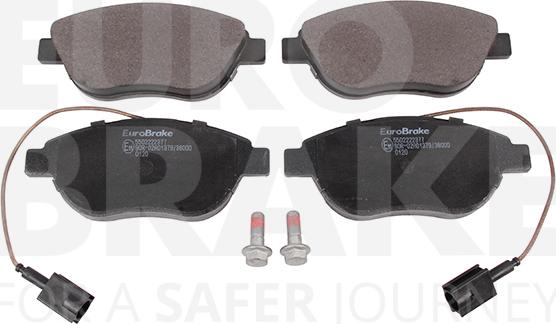 Eurobrake 5502222377 - Тормозные колодки, дисковые, комплект autosila-amz.com