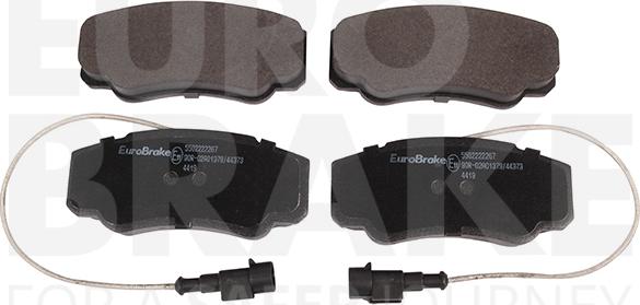 Eurobrake 5502222267 - Тормозные колодки, дисковые, комплект autosila-amz.com