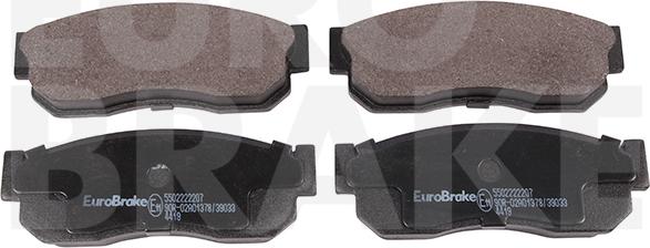 Eurobrake 5502222207 - Тормозные колодки, дисковые, комплект autosila-amz.com