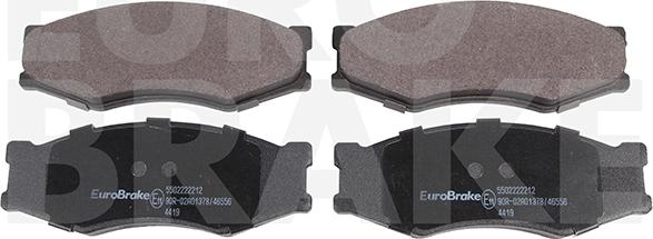 Eurobrake 5502222212 - Тормозные колодки, дисковые, комплект autosila-amz.com