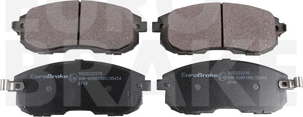 Eurobrake 5502222270 - Тормозные колодки, дисковые, комплект autosila-amz.com