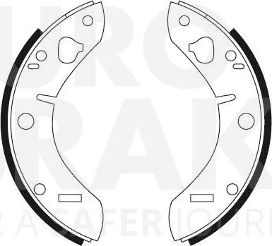 Eurobrake 58492799011 - Комплект тормозных колодок, барабанные autosila-amz.com