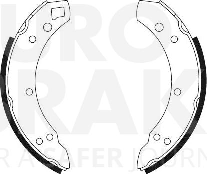 Eurobrake 58492799037 - Комплект тормозных колодок, барабанные autosila-amz.com