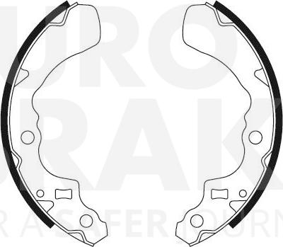 Eurobrake 58492751504 - Комплект тормозных колодок, барабанные autosila-amz.com