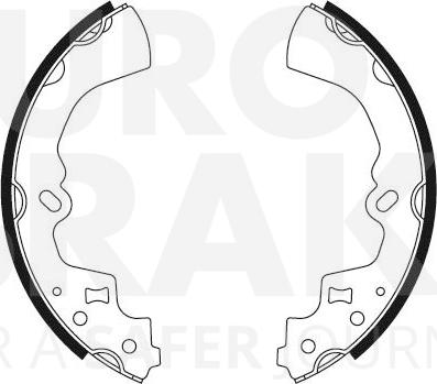 Eurobrake 58492732459 - Комплект тормозных колодок, барабанные autosila-amz.com