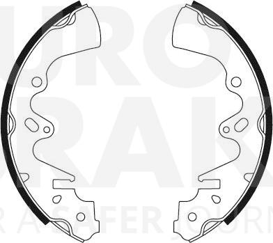 Eurobrake 58492732397 - Комплект тормозных колодок, барабанные autosila-amz.com