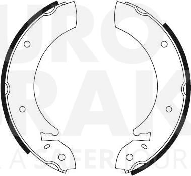 Eurobrake 58492725057 - Комплект тормозных колодок, барабанные autosila-amz.com