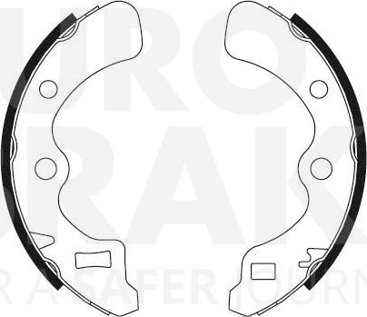 Eurobrake 58492726367 - Комплект тормозных колодок, барабанные autosila-amz.com