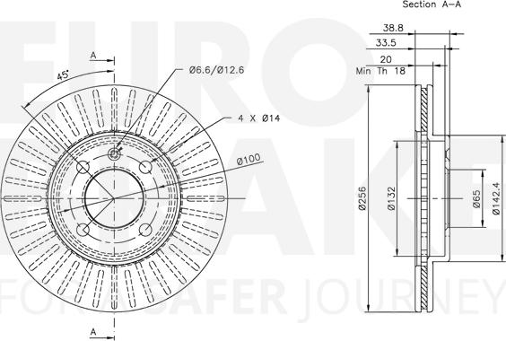 Eurobrake 5815319934 - Тормозной диск autosila-amz.com