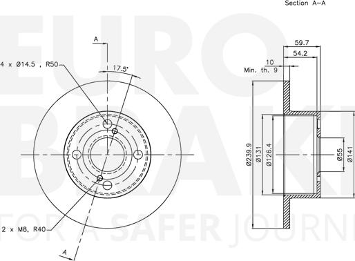 Eurobrake 5815314599 - Тормозной диск autosila-amz.com