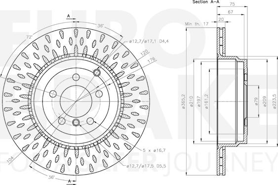 Eurobrake 5815314041 - Тормозной диск autosila-amz.com