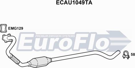 EuroFlo ECAU1049TA - Катализатор autosila-amz.com