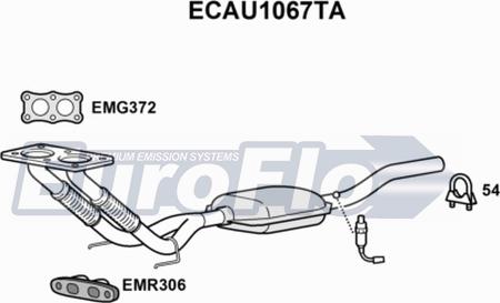 EuroFlo ECAU1067TA - Катализатор autosila-amz.com