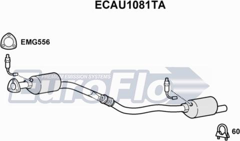 EuroFlo ECAU1081TA - Катализатор autosila-amz.com