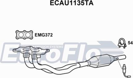 EuroFlo ECAU1135TA - Катализатор autosila-amz.com