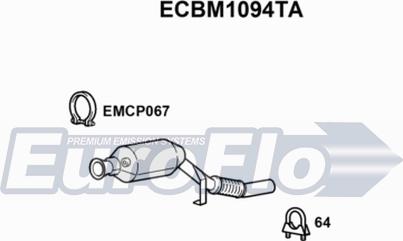 EuroFlo ECBM1094TA - Катализатор autosila-amz.com