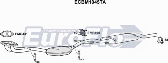 EuroFlo ECBM1045TA - Катализатор autosila-amz.com