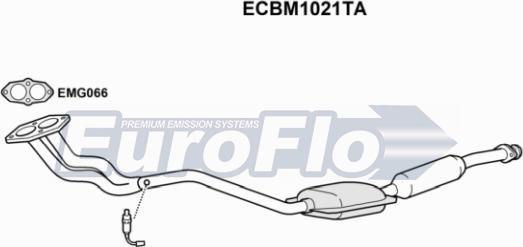 EuroFlo ECBM1021TA - Катализатор autosila-amz.com