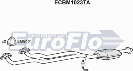 EuroFlo ECBM1023TA - Катализатор autosila-amz.com