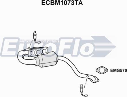 EuroFlo ECBM1073TA - Катализатор autosila-amz.com