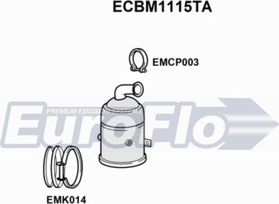 EuroFlo ECBM1115TA - Катализатор autosila-amz.com