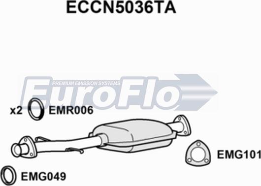 EuroFlo ECCN5036TA - Катализатор autosila-amz.com