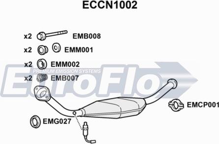 EuroFlo ECCN1002 - Катализатор autosila-amz.com