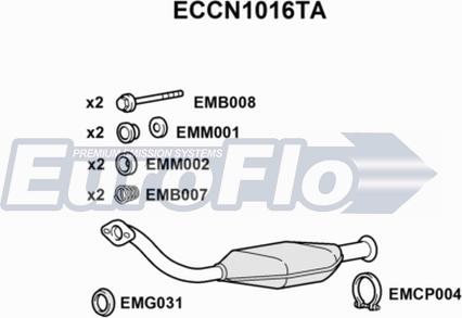 EuroFlo ECCN1016TA - Катализатор autosila-amz.com
