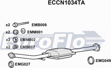 EuroFlo ECCN1034TA - Катализатор autosila-amz.com