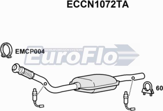 EuroFlo ECCN1072TA - Катализатор autosila-amz.com