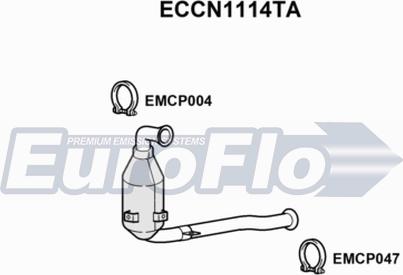 EuroFlo ECCN1114TA - Катализатор autosila-amz.com