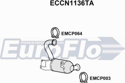 EuroFlo ECCN1136TA - Катализатор autosila-amz.com