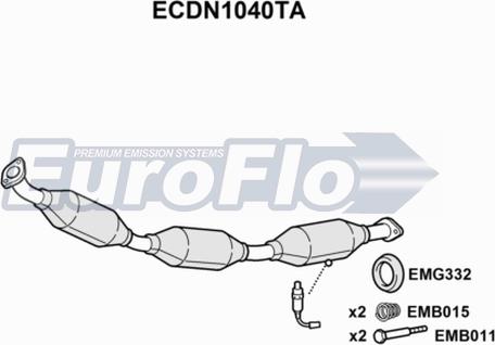 EuroFlo ECDN1040TA - Катализатор autosila-amz.com