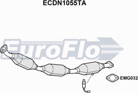EuroFlo ECDN1055TA - Катализатор autosila-amz.com