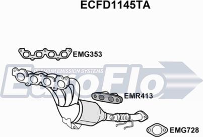 EuroFlo ECFD1145TA - Катализатор autosila-amz.com